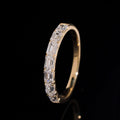 10K Yellow Gold Emerald Cut Lab Grown Diamond Eternity Ring Band