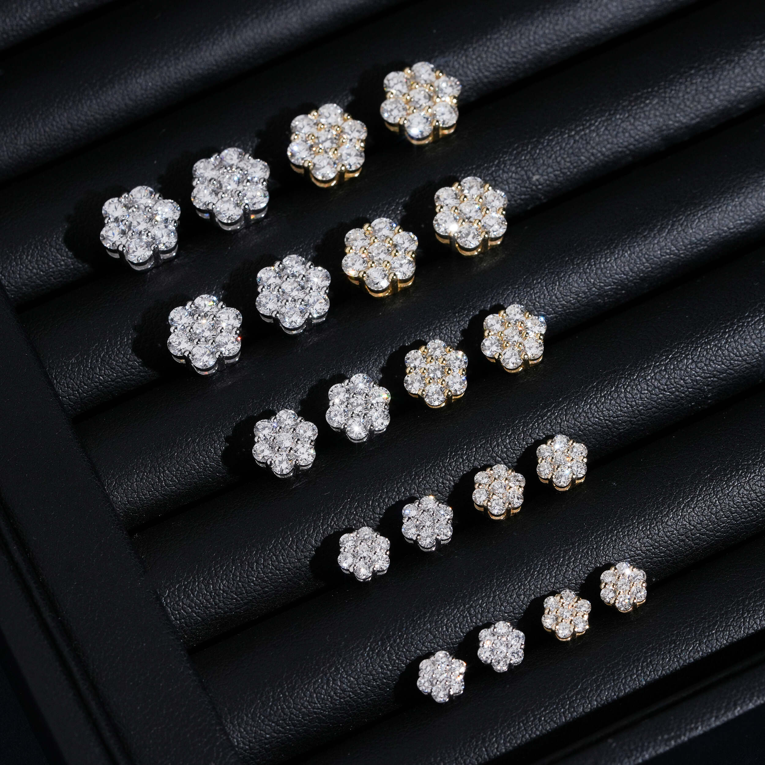VVS Lab Grown Diamond Cluster Stud Earrings For Unisex