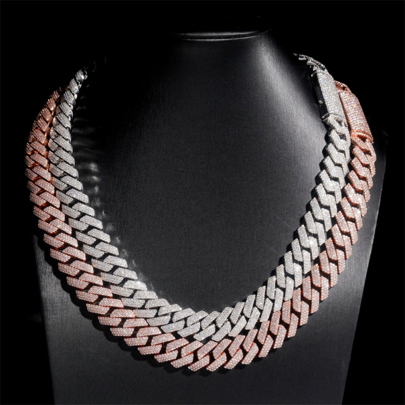 15mm Iced Out Moissanite Miami Cuban Link Chain 10K Gold