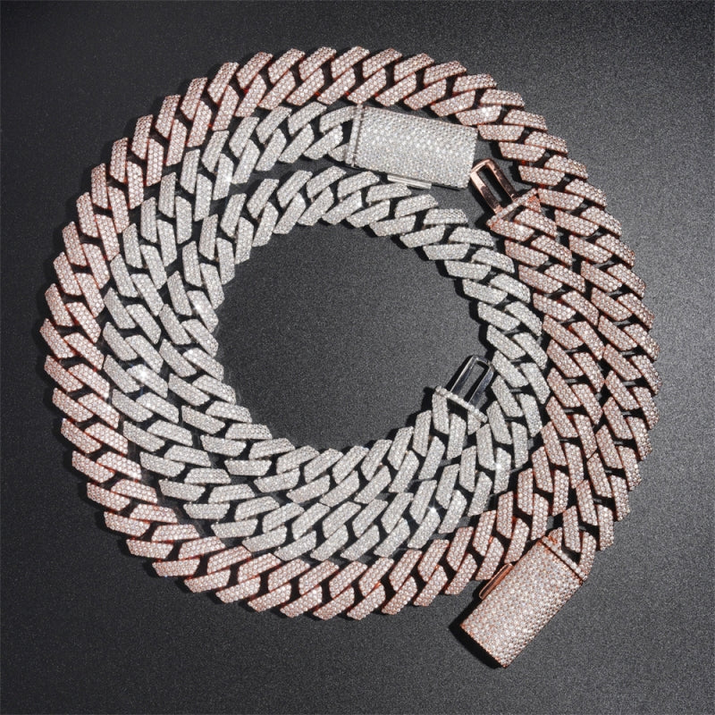 15mm Iced Out Moissanite Miami Cuban Link Chain 10K Gold