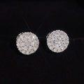 VVS Lab Grown Diamond Stud Earrings 925 Silver Men Jewelry