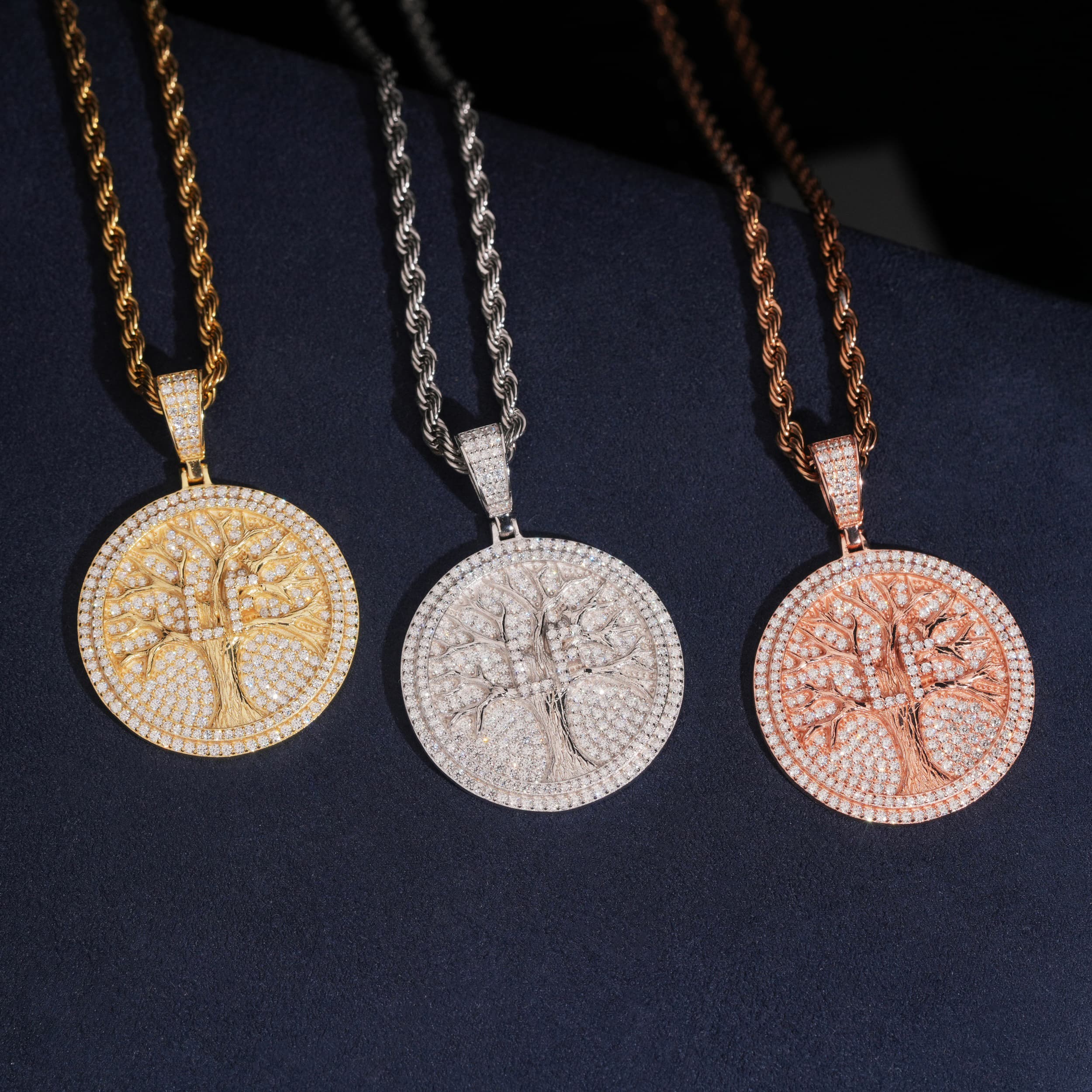 Sterling Silver 925 Life Tree Pendant Moissanite Diamond Pendant