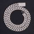 Silver 925 IGI Lab Diamond Cuban Link Chain 13MM