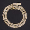 Iced Out 18K Yellow Gold Lab Grown Diamond Cuban Link Chain Necklace