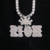 Custom Made Moissanite Iced Out Crown Bail Name Pendant