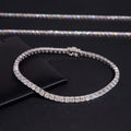 3mm 4mm lab grown diamond tennis necklace in 10K gold