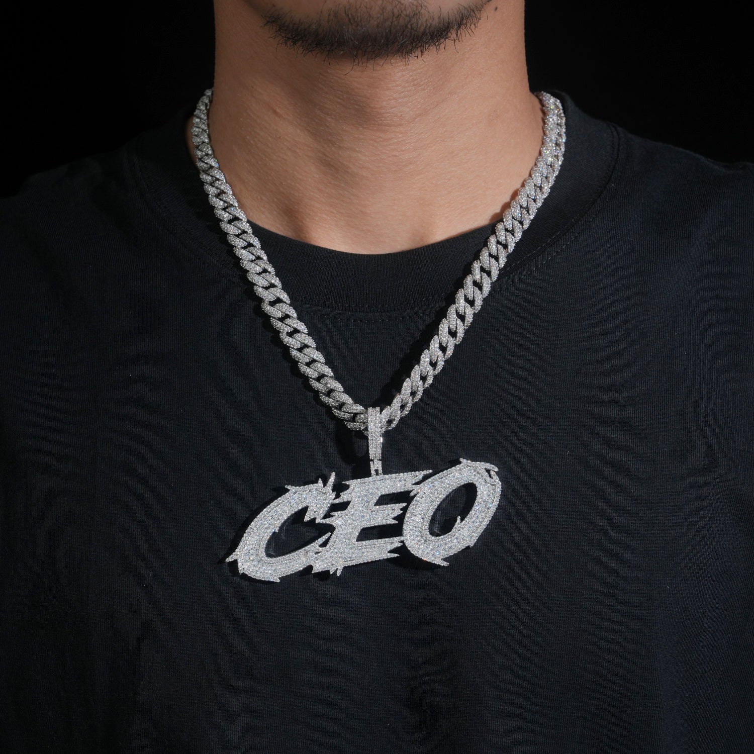 2.5Inch Iced Out Moissanite Diamond CEO Pendant