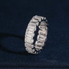 20 Pointer Emerald Cut VVS Lab Grown Diamond Eternity Ring