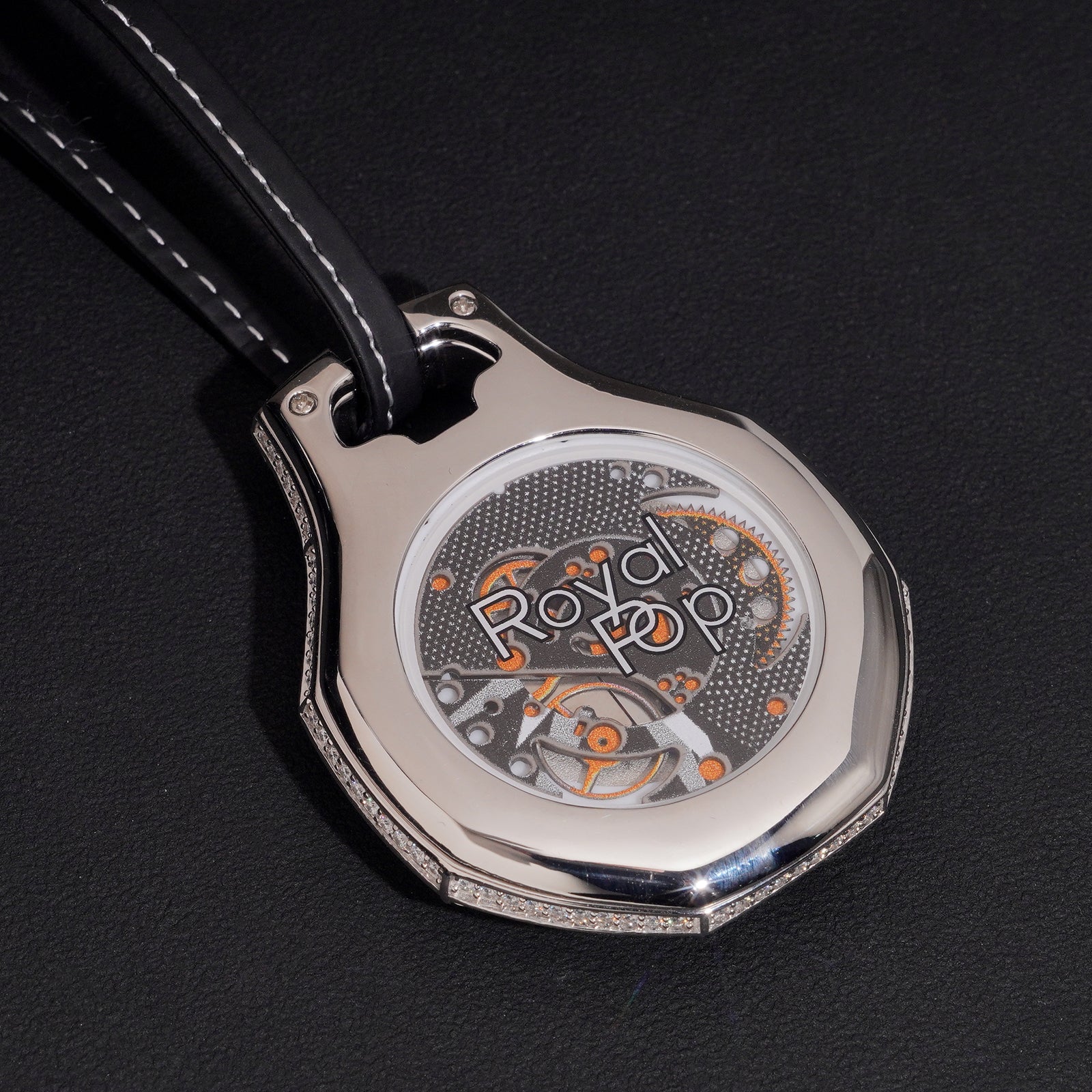 Iced Out Royal Pop Pocket Watch Case Moissanite Diamond