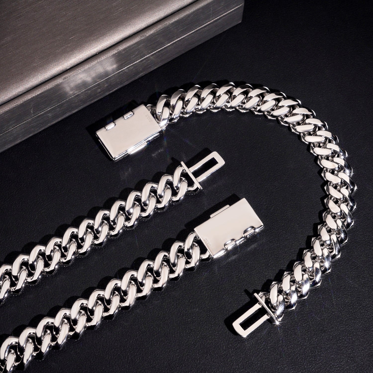 15MM Three Rows Prong Set Moissanite Diamond Cuban Link Bracelet