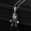 Hot Sell Iced Out White Mix Black Moissanite Mario Pendant