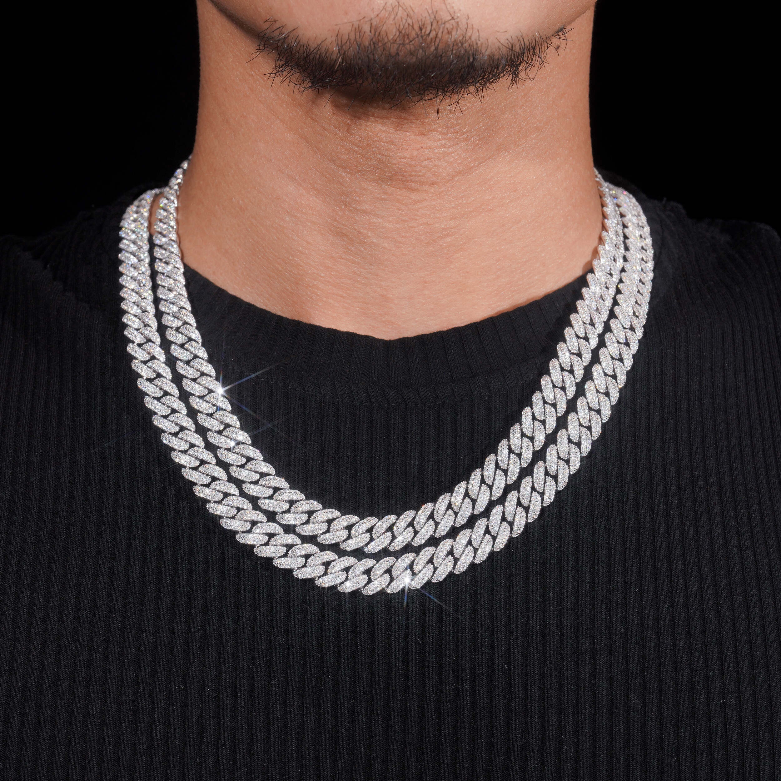 Miami Cuban Link 10MM Lab Grown Diamond 925 Silver