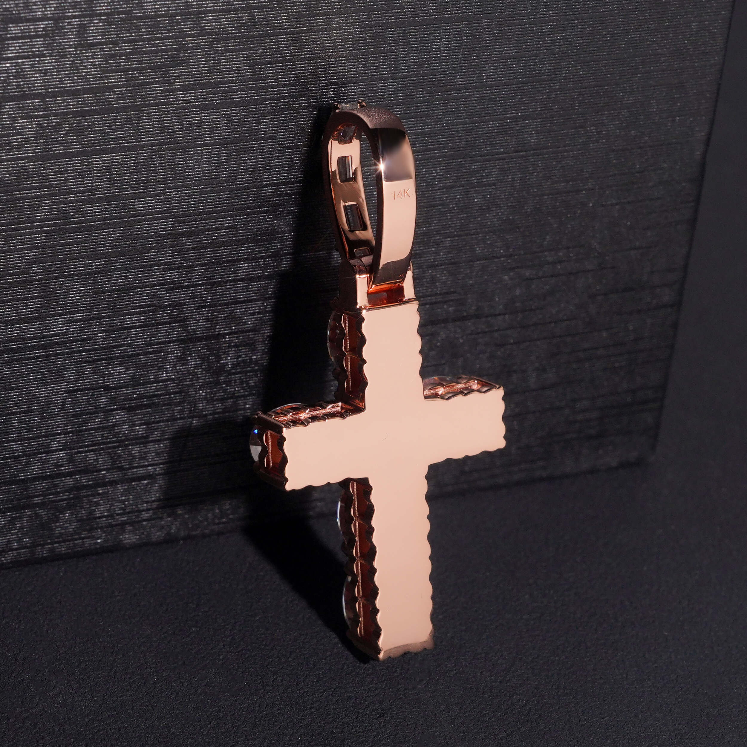 2Inch Big Oval Cut Moissanite Diamond Cross Pendant