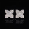 Clover Moissanite Earrings Men Style Iced Out VVS Diamond Moissanite