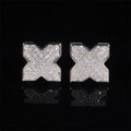 Clover Moissanite Earrings Men Style Iced Out VVS Diamond Moissanite