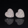 Heart Sahped VVS Moissanite Stud Earrings Screw Back With GRA Report