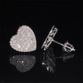 Heart Sahped VVS Moissanite Stud Earrings Screw Back With GRA Report