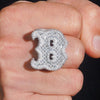 Custom Made Initial B Moissanite Diamond Finger Ring Sterling Silver