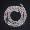 Round Mix Emerald Cut VVS Moissanite Tennis Chain Necklace 10K Real Gold