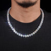 8MM 2CT Per Stone 10K Real Gold VVS Moissanite Tennis Chain Necklace