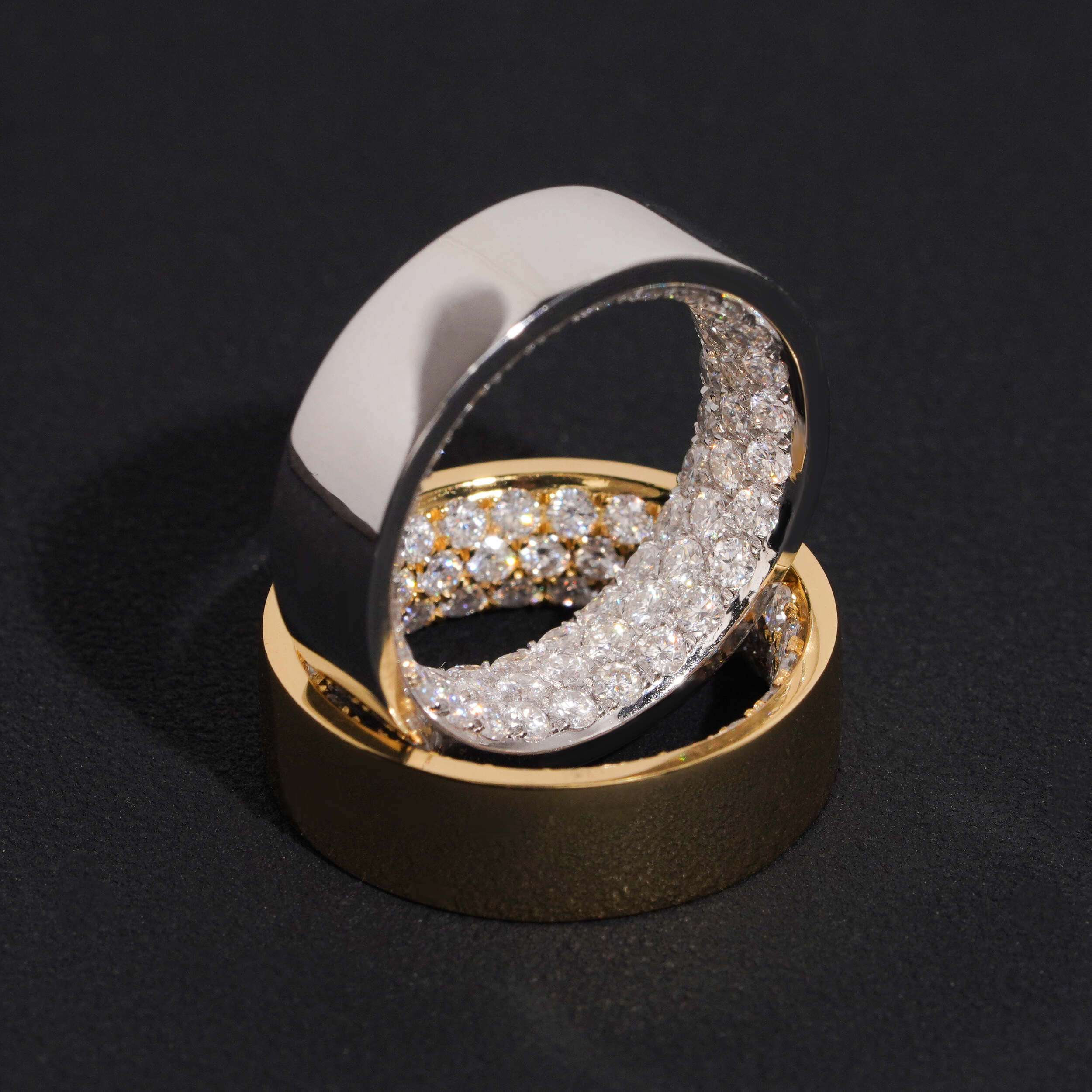 925 Sterling Silver Inside Setting Eternity Ring Band For Men