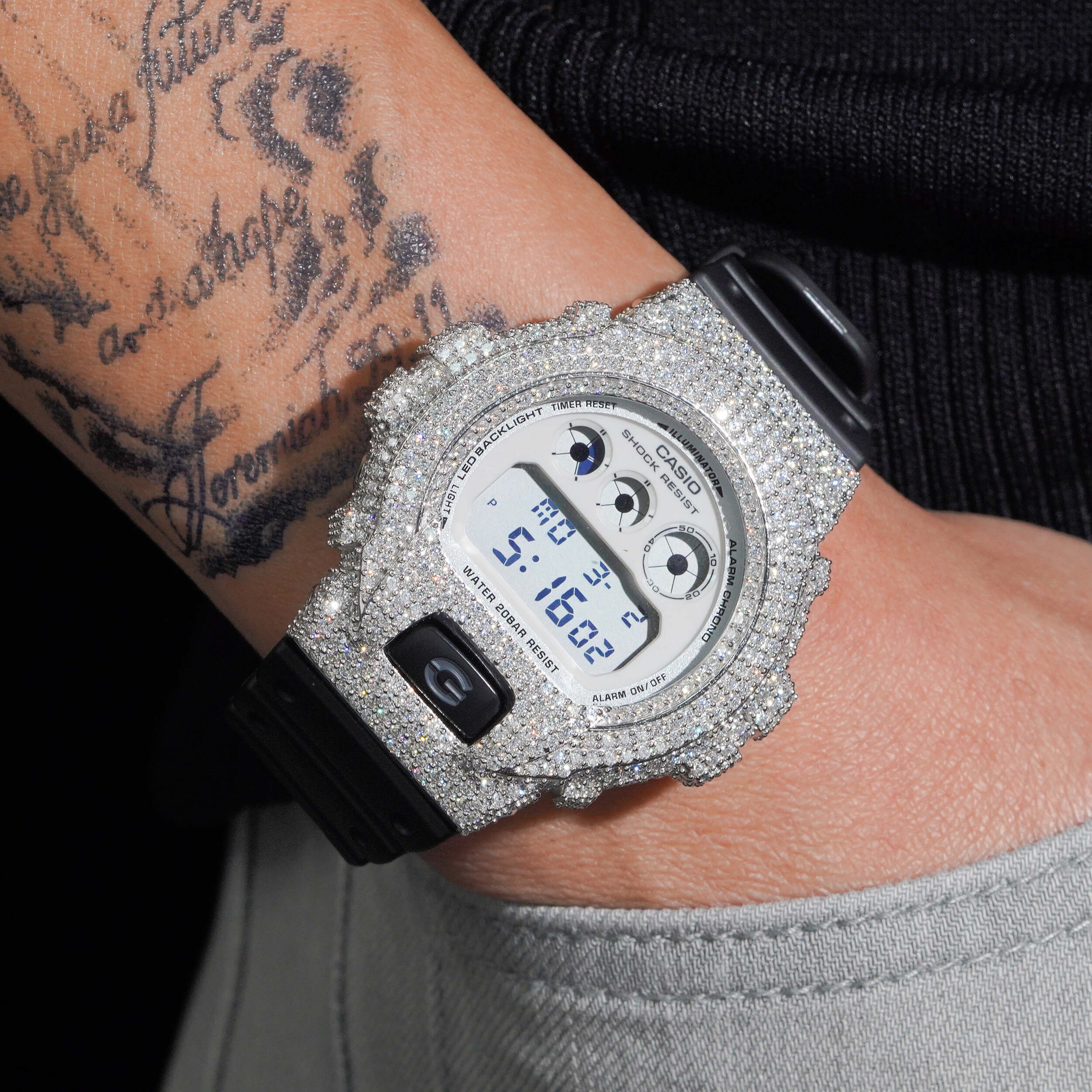 Fully Iced Moissanite Diamond DW6900 Watch G Shock