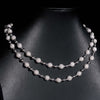 8MM Iced Out Rosary Ball Chain VVS Moissanite Diamond Solid Silver