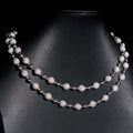 8MM Iced Out Rosary Ball Chain VVS Moissanite Diamond Solid Silver