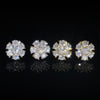 Solid Silver 12MM VVS Moissanite Studs Cluster For Men Pass Diamond Tester