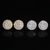Pass Diamond Tester Iced Out Circle Round Moissanite Stud Earrings For Men