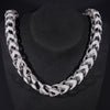 15MM Width Fully Iced Franco Chain Necklace Moissanite Chain
