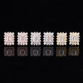 VVS Moissanite Diamond Baguette Cut Halo Diamond Style Earrings 925 Silver