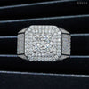 925 Silver Men Moissanite Ring Iced Out Hip Hop Jewelry
