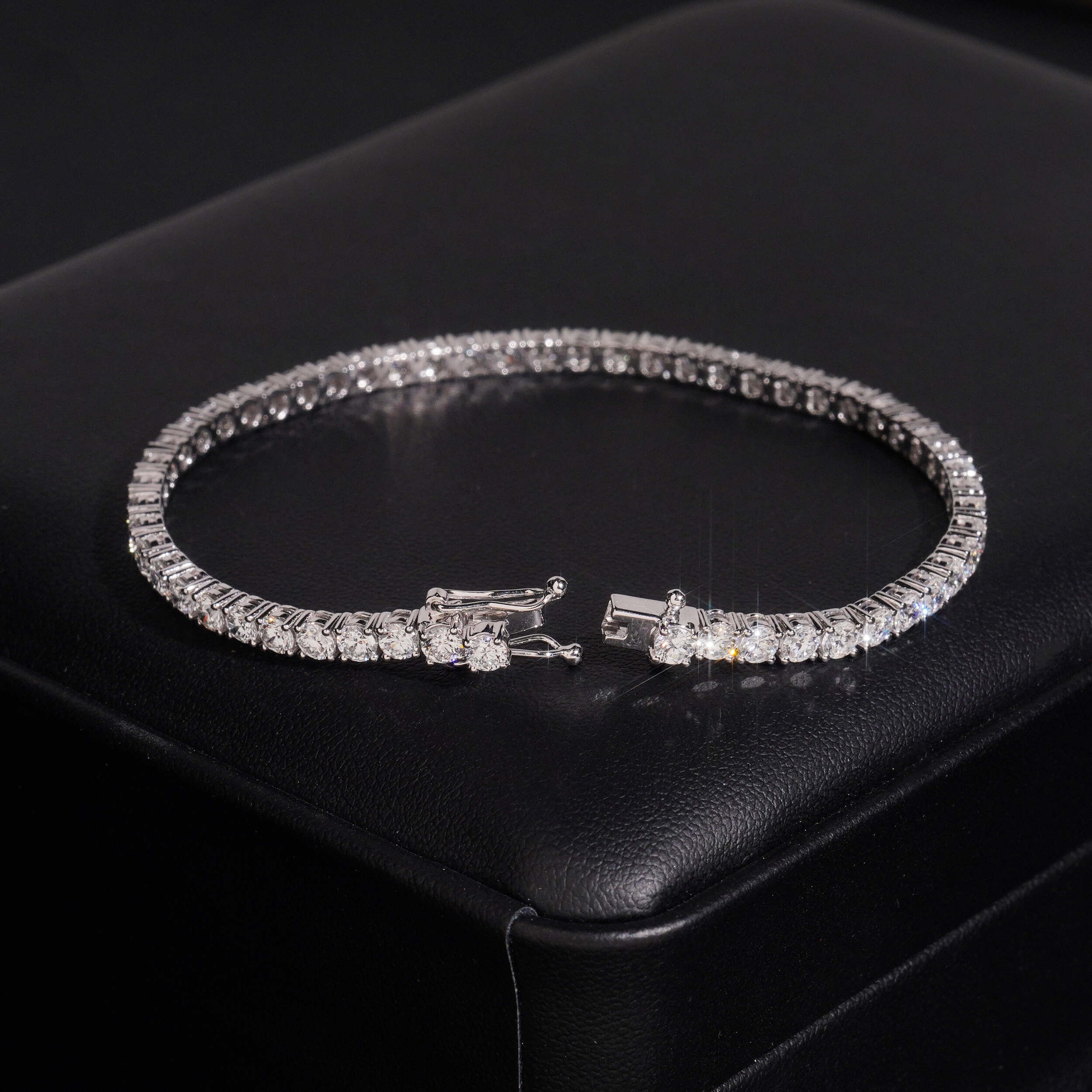 3MM Lab Diamond Tennis Bracelet 14K White Gold