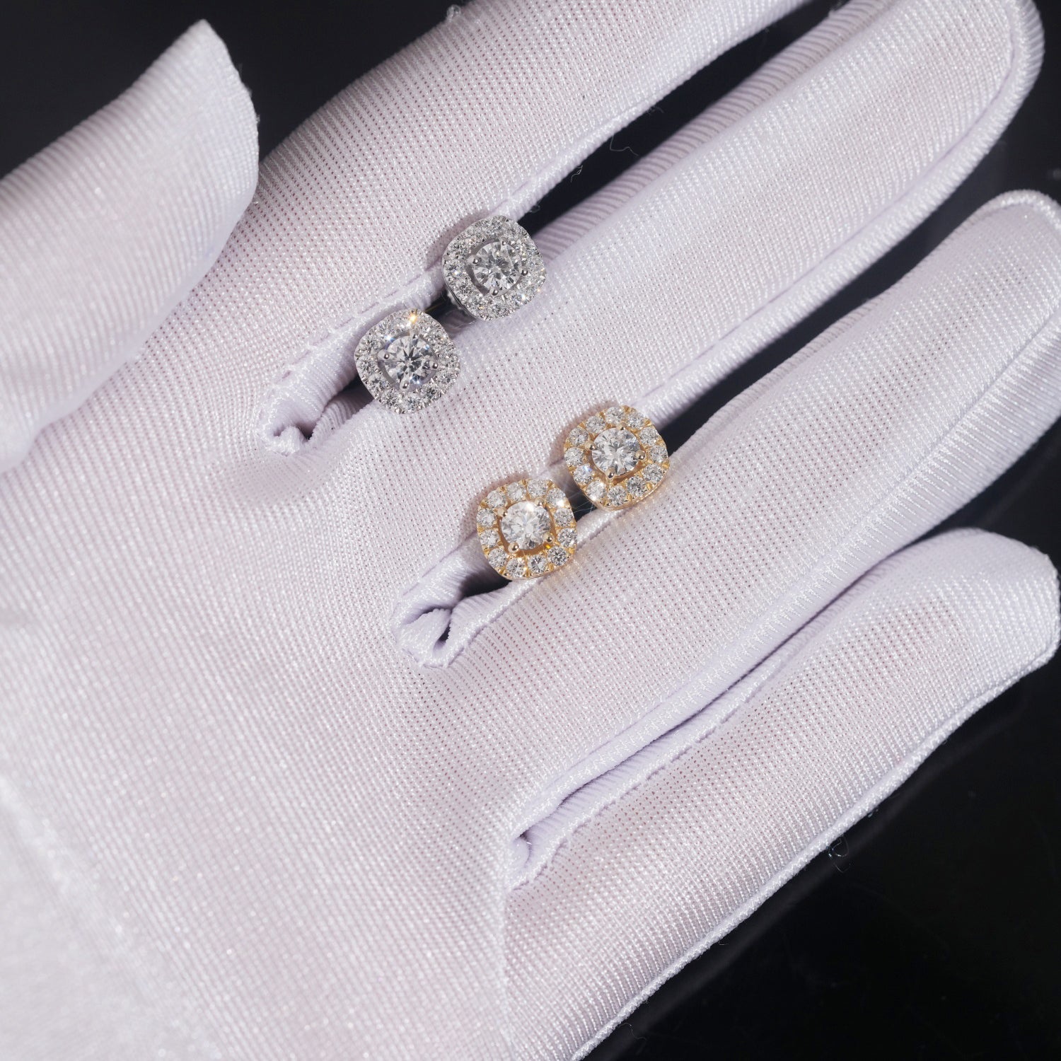 925 Silver 8MM VVS Lab Diamond Screw Back Stud Earrings For Men And Women
