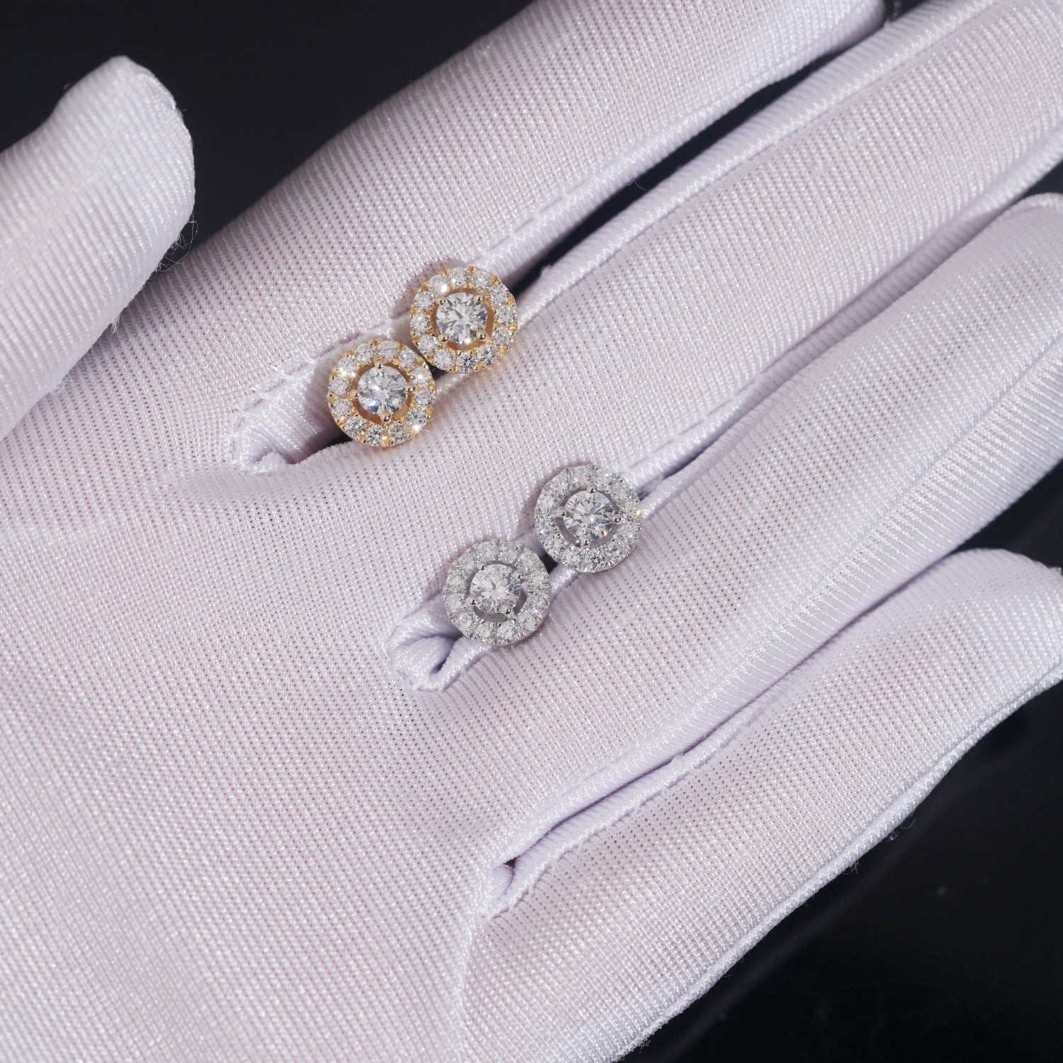 Lab Grown Diamond Stud Earrings Iced Out Sterling Silver