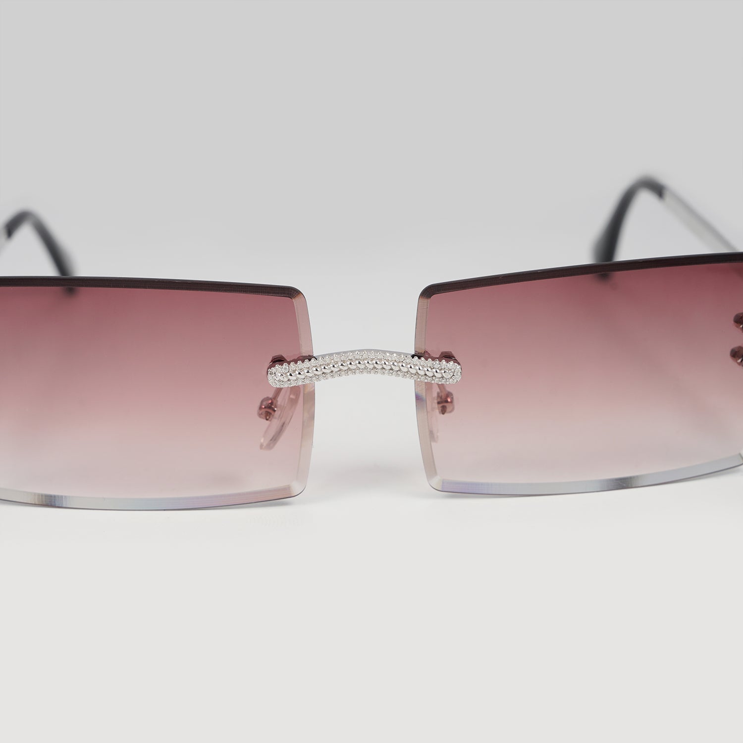 Moissanite Diamond Pink Sunglasses 14K Gold