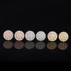 Micro Pave Iced Out VVS Moissanite Diamond Circle Round Earrings For Men