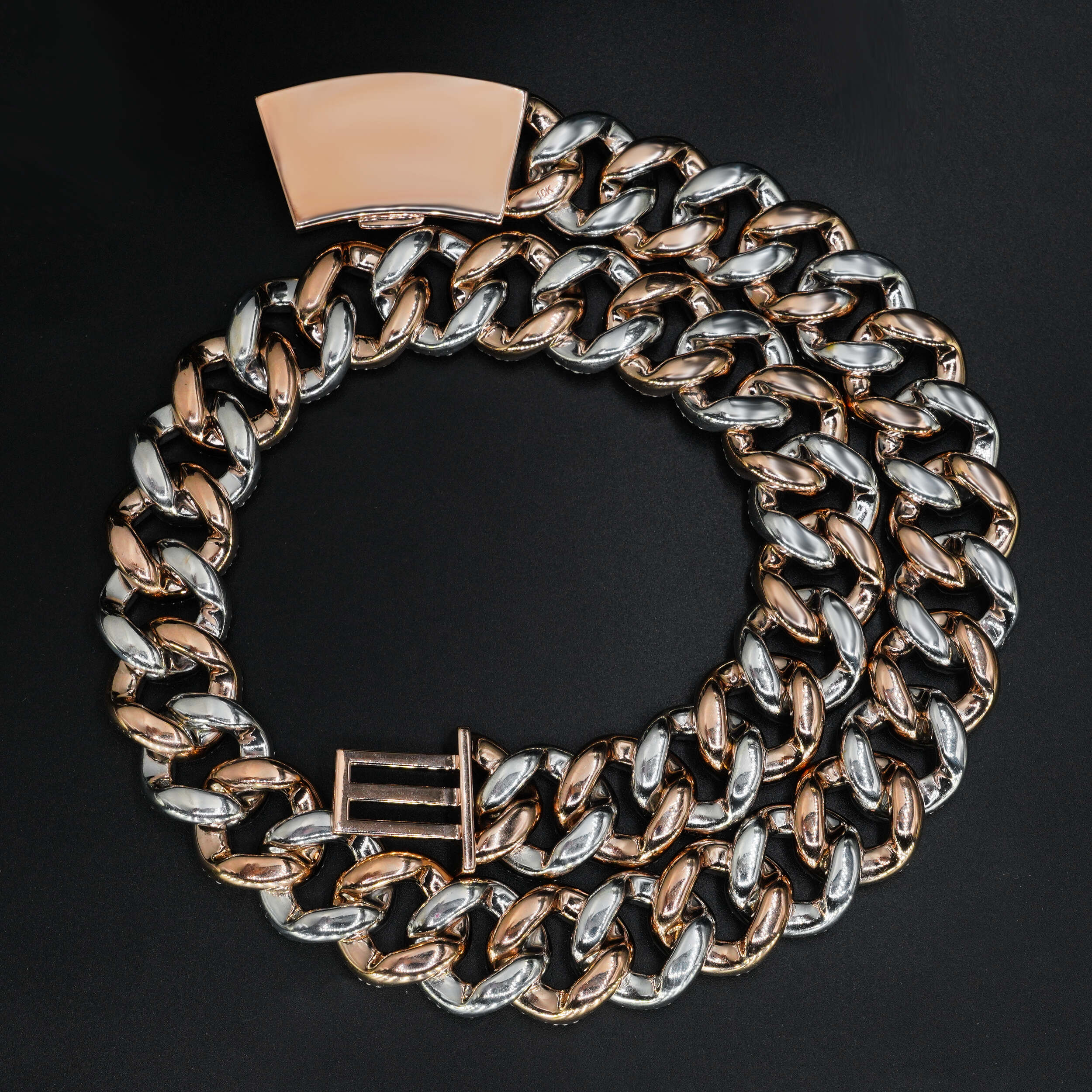 20mm Moissanite Miami Cuban Link Chain 10K Gold