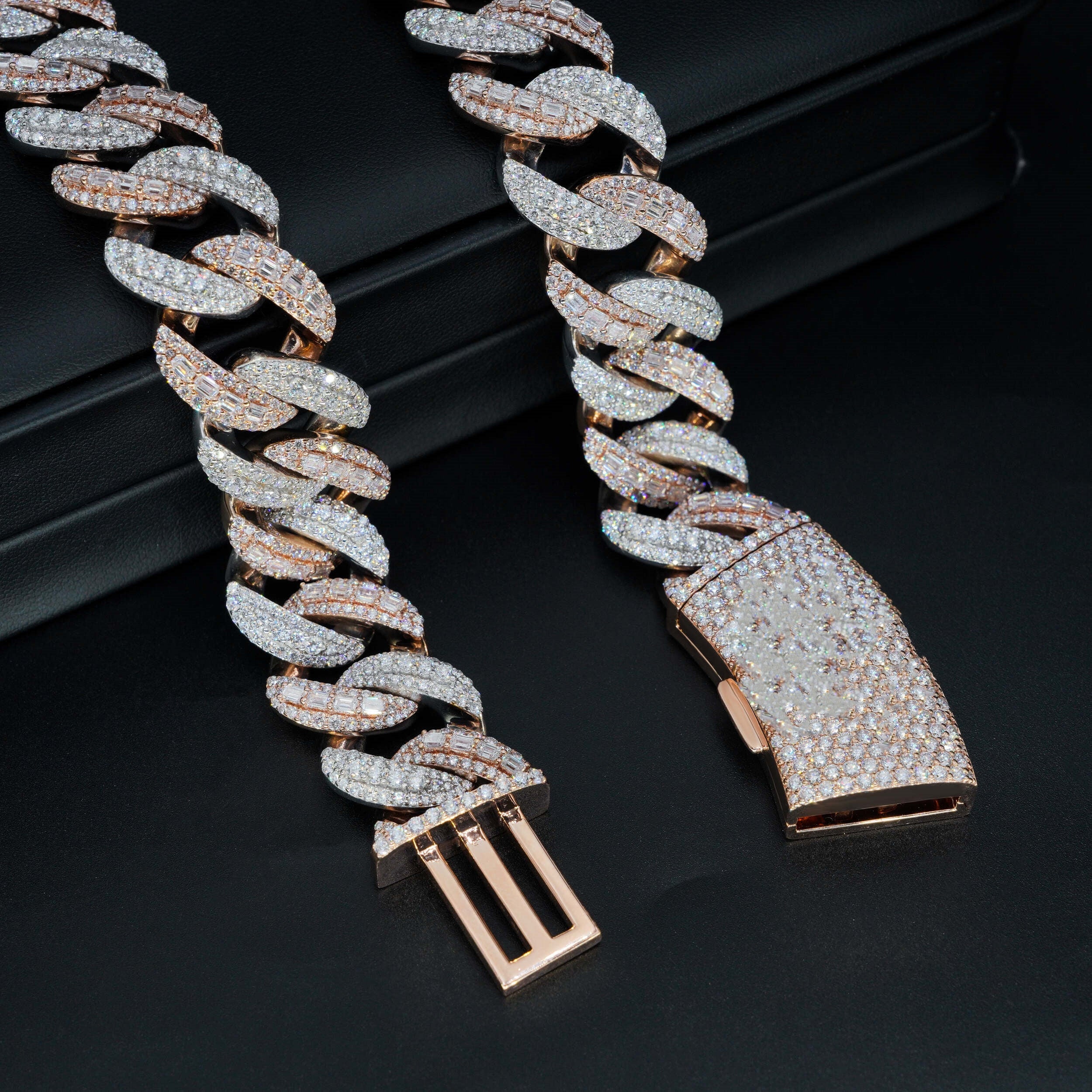 20mm Moissanite Miami Cuban Link Chain 10K Gold