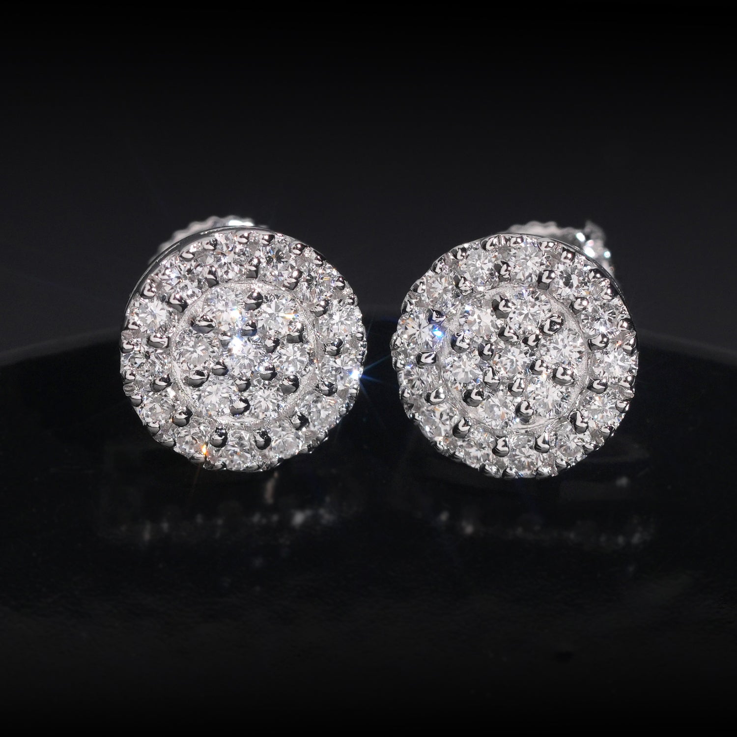Men Earrings Iced Out VVS Lab Grown Diamond Jewelry