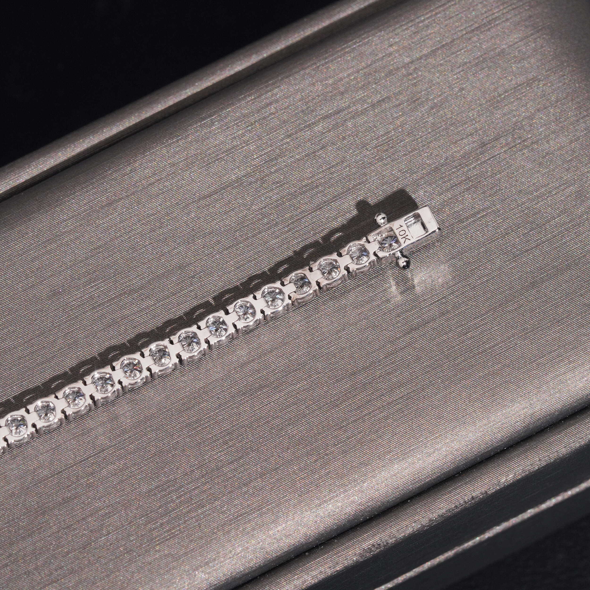 10K White Gold VVS Lab Grown Diamond Tennis Bracelet 3MM