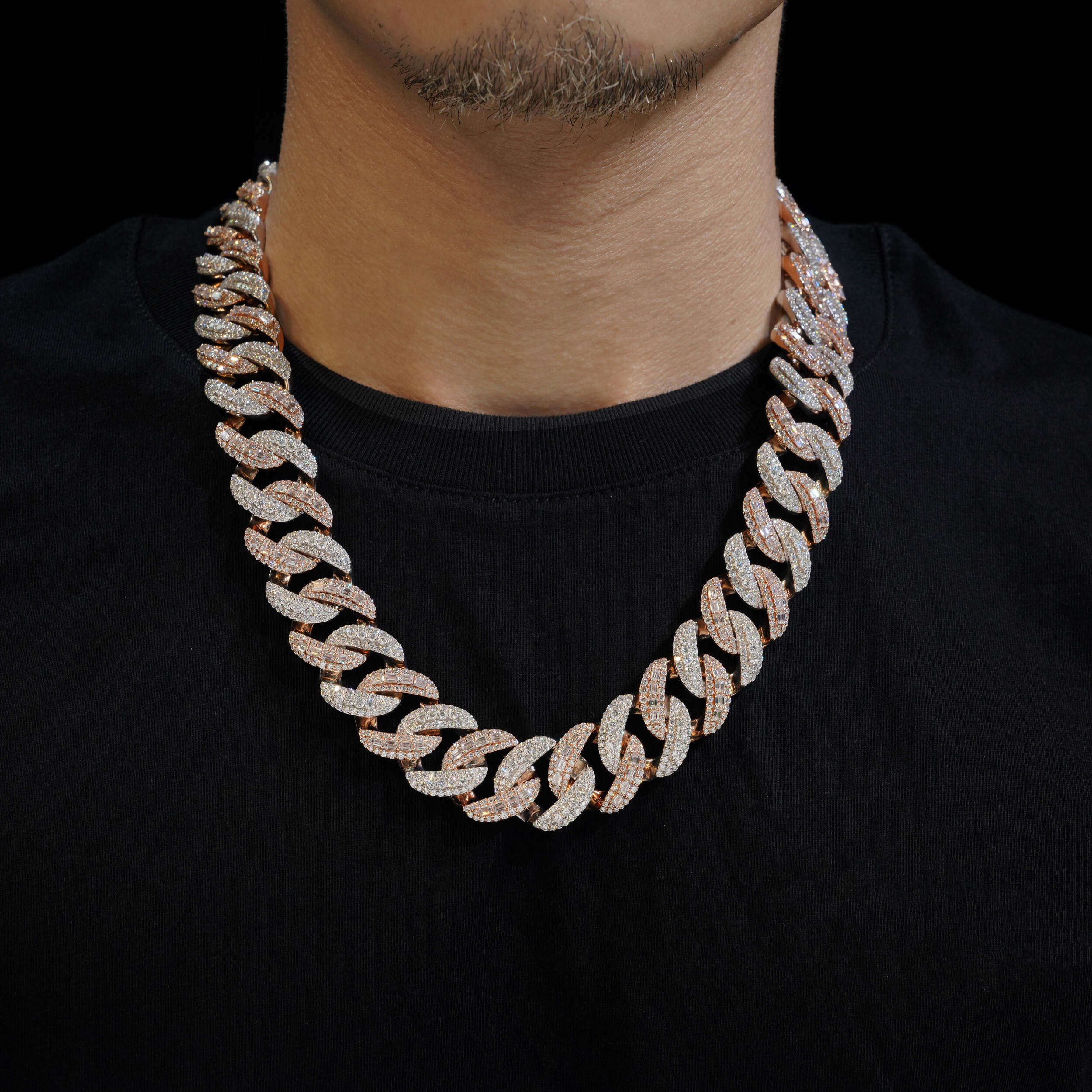 20mm Moissanite Miami Cuban Link Chain 10K Gold
