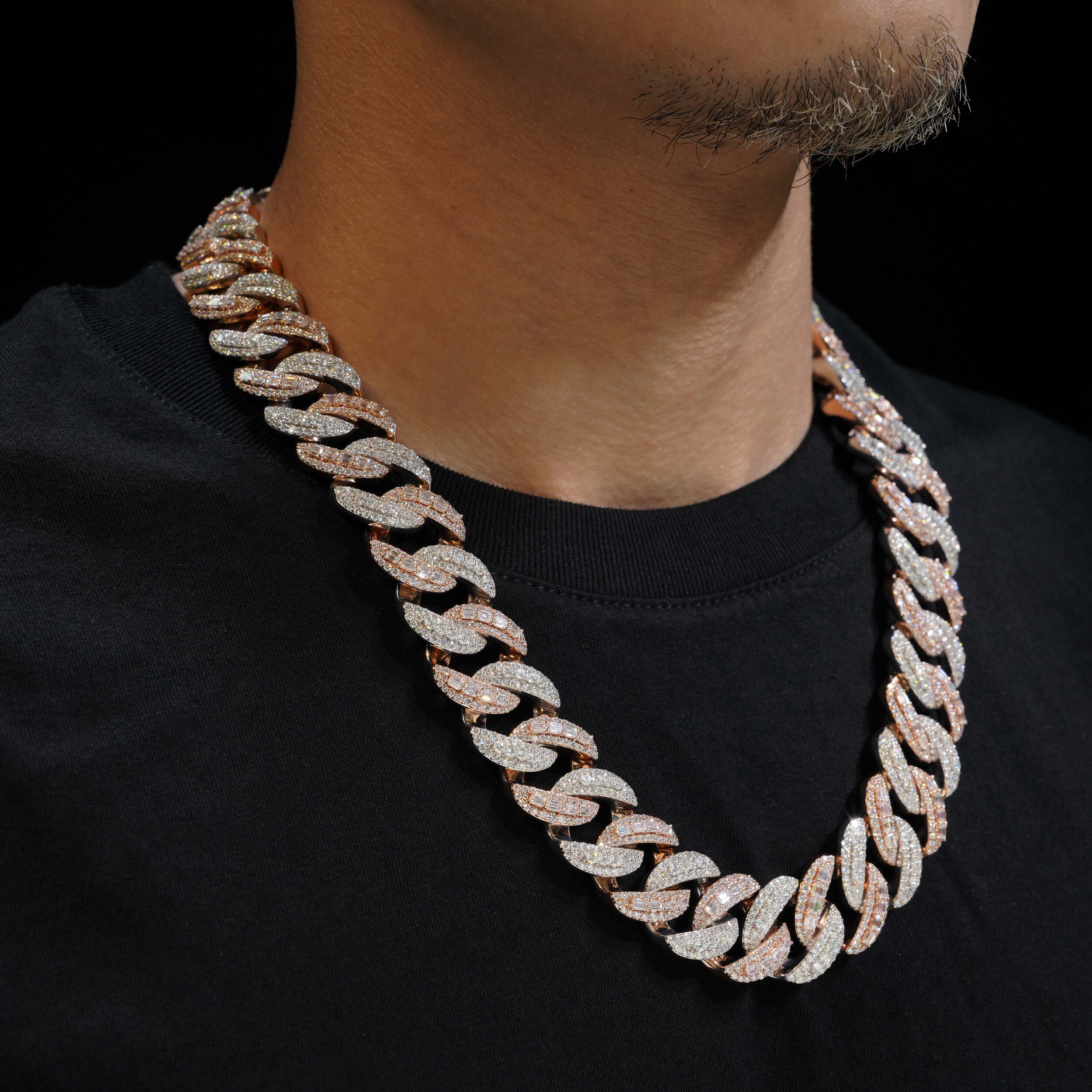 20mm Moissanite Miami Cuban Link Chain 10K Gold