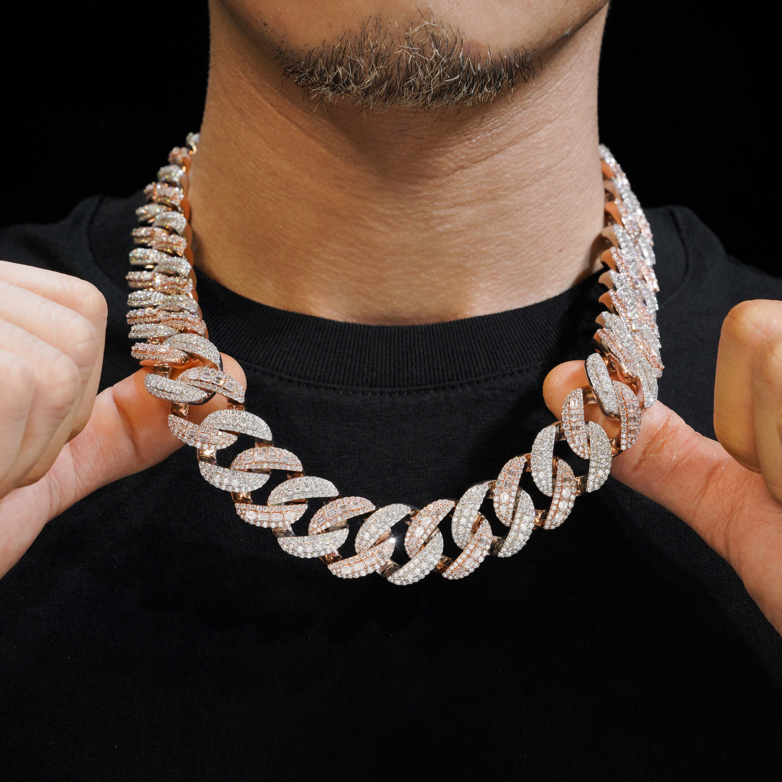 20mm Moissanite Miami Cuban Link Chain 10K Gold