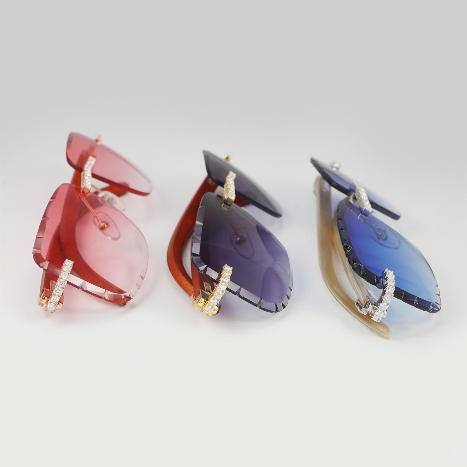 Moissanite Diamond Heatwave Sunglasses 14K Gold