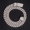 925 Silver Men Jewelry Moissanite Diamond 14MM New Clasp Flower Setting Miami Cuban Link Chain Necklace