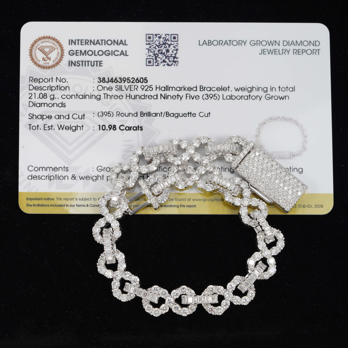 8MM VVS Lab Grown Diamond Infinity Link Bracelet