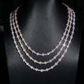 3MM 4MM Moissanite Cross Tennis Chain 10K Gold