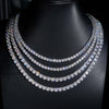 VVS Cz Tennis Chain White Gold 3MM 4MM 5MM
